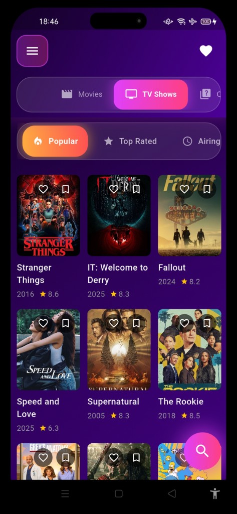 Xuper TV TV shows screen